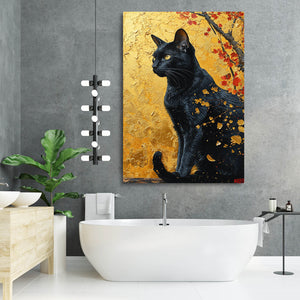 Spring Black Cat Art | MusaArtGallery™