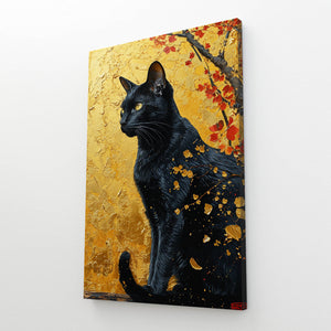 Spring Black Cat Art | MusaArtGallery™