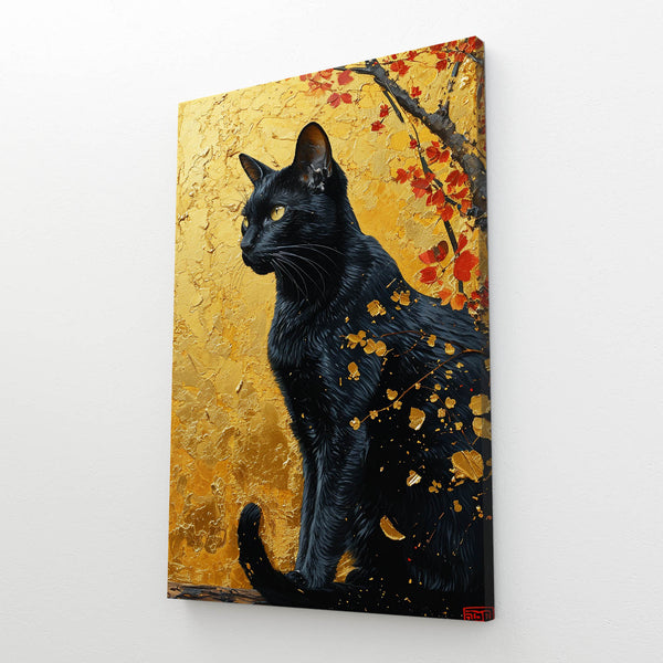 Spring Black Cat Art | MusaArtGallery™