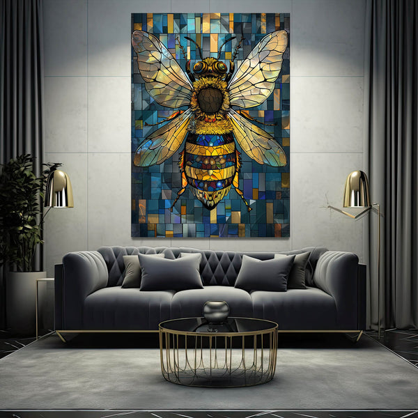 Stained Glass Bee Art | MusaArtGallery™