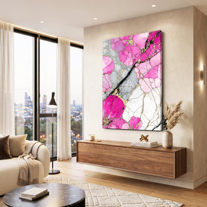 Stained Glass Cherry Blossom Flower Art