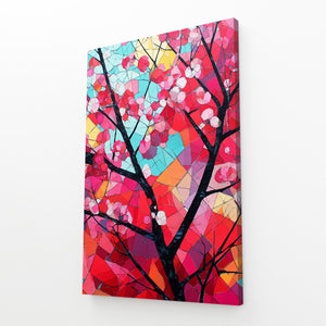 Stained Glass Cherry Blossom Tree Art