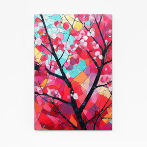 Stained Glass Cherry Blossom Tree Art