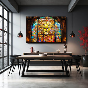 Stained Glass Lion Wall Art | MusaArtGallery™