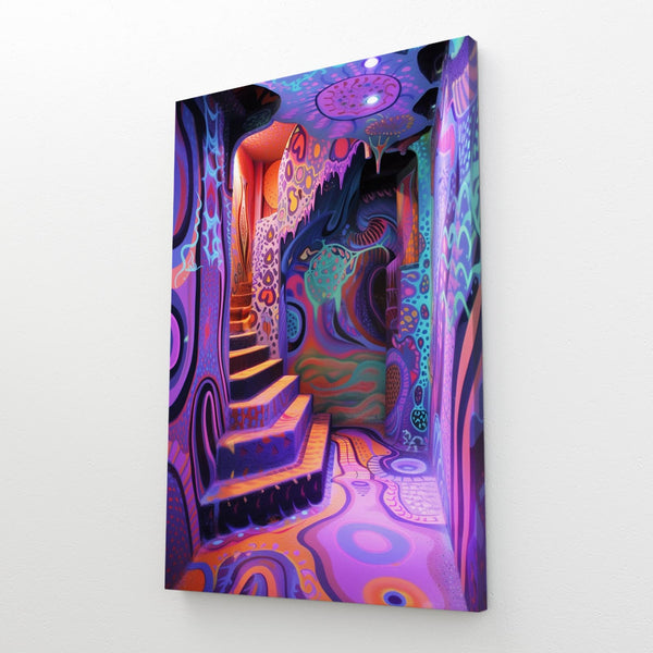 Stairs Pink Trippy Art | MusaArtGallery™