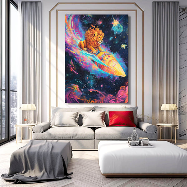 Stardust Lion Wall Art | MusaArtGallery™