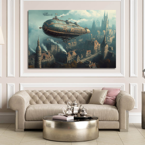 Steampunk Airship Cool Wall Art | MusaArtGallery™