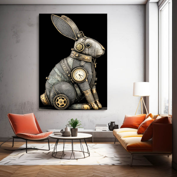 Steampunk Bunny Rabbit Wall Art