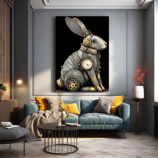 Steampunk Bunny Rabbit Wall Art