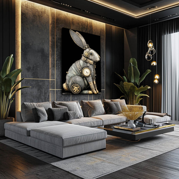 Steampunk Bunny Rabbit Wall Art
