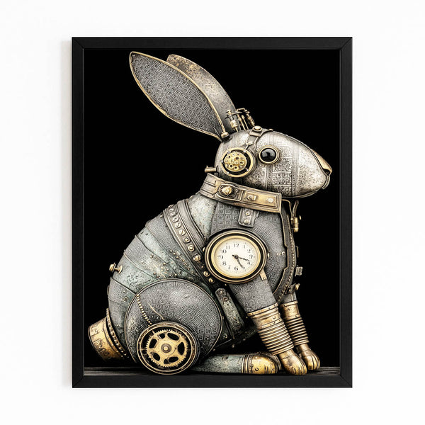 Steampunk Bunny Rabbit Wall Art