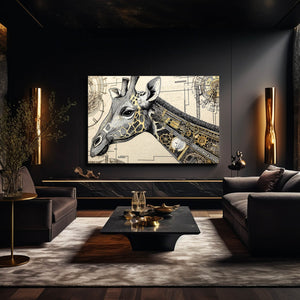 Steampunk Giraffe Wall Decor