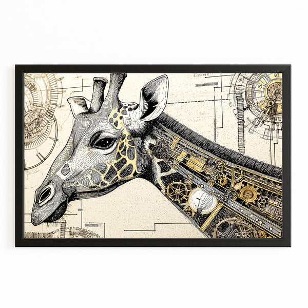 Steampunk Giraffe Wall Decor