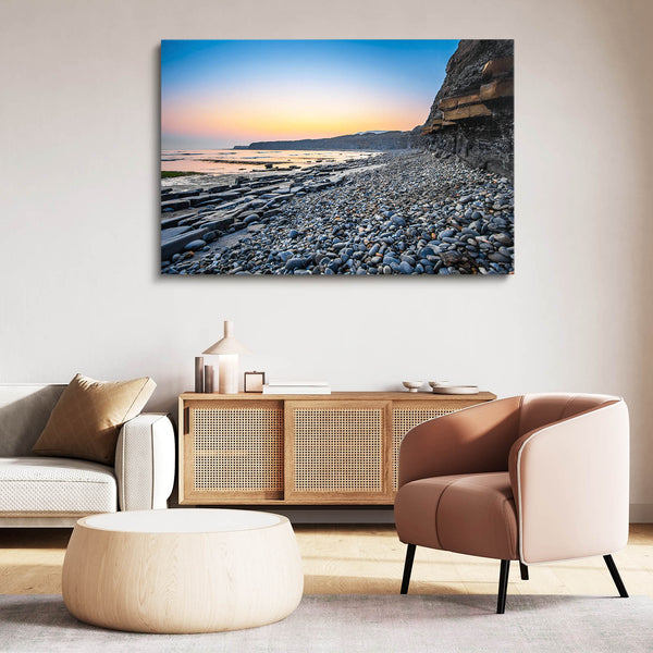  Stone Beach Sunset Art | MusaArtGallery™