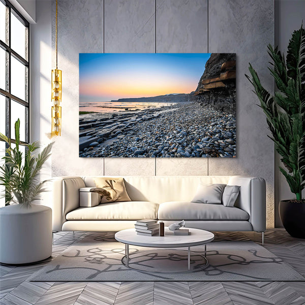  Stone Beach Sunset Art | MusaArtGallery™