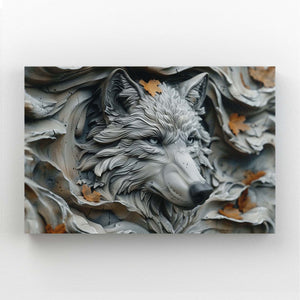 Stone Wolf Canvas Art   | MusaArtGallery™