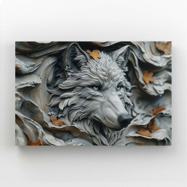 Stone Wolf Canvas Art   | MusaArtGallery™