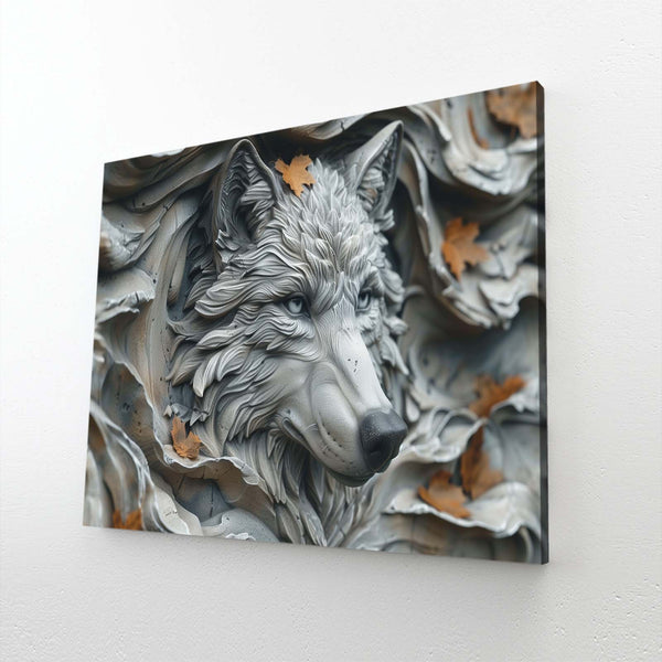 Stone Wolf Canvas Art   | MusaArtGallery™