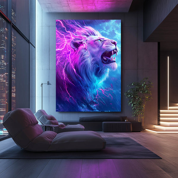 Storm Fury Lion Wall Art | MusaArtGallery™