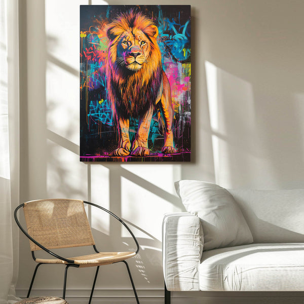 Street Graffiti Lion Wall Art | MusaArtGallery™