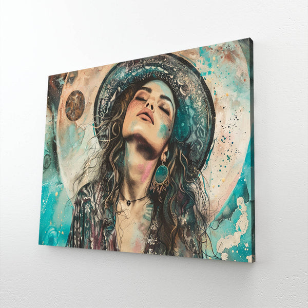 Stylish Women Moon Art | MusaArtGallery™