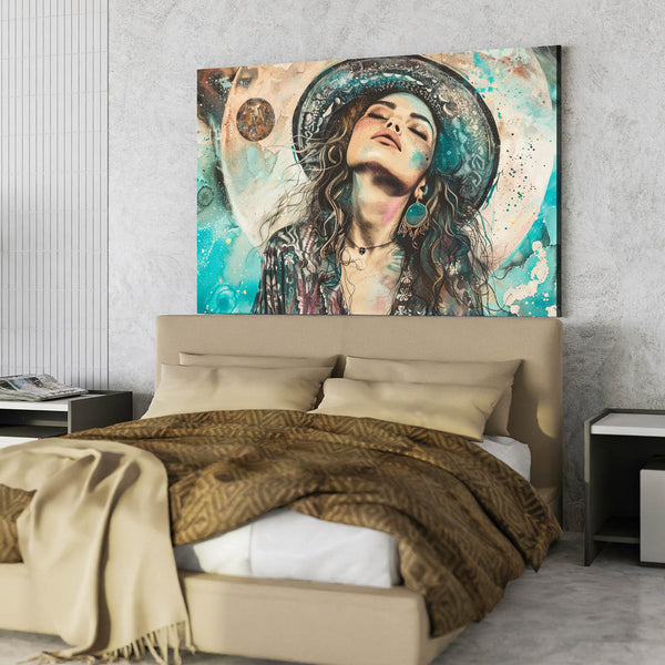 Stylish Women Moon Art | MusaArtGallery™