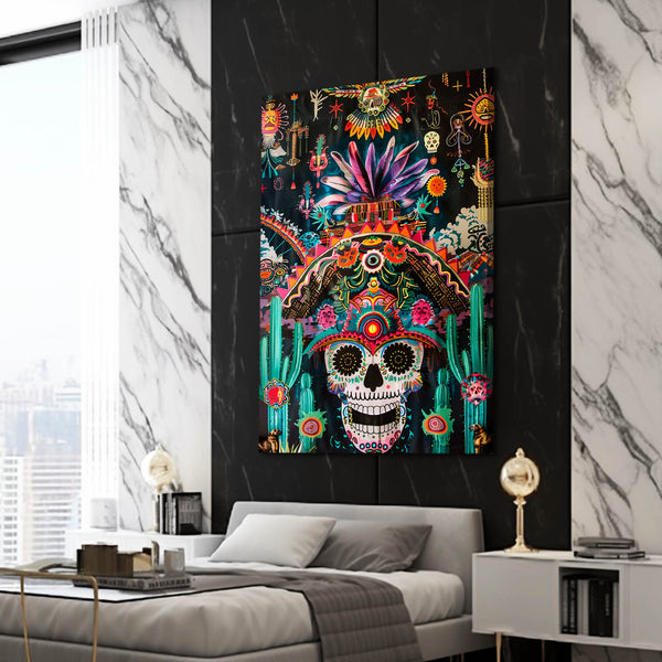 Sugar Skull Mexican Wall Art | MusaArtGallery™