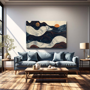 Sun and Waves Boho Wall Art | MusaArtGallery™