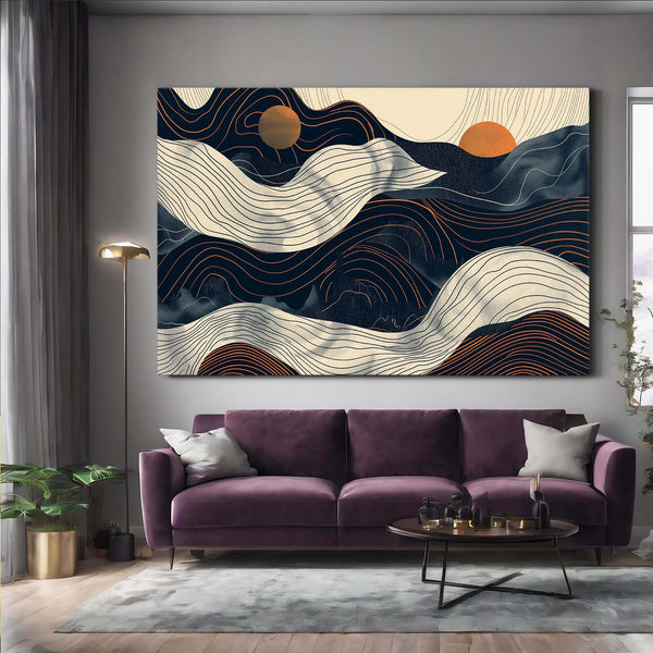 Sun and Waves Boho Wall Art | MusaArtGallery™