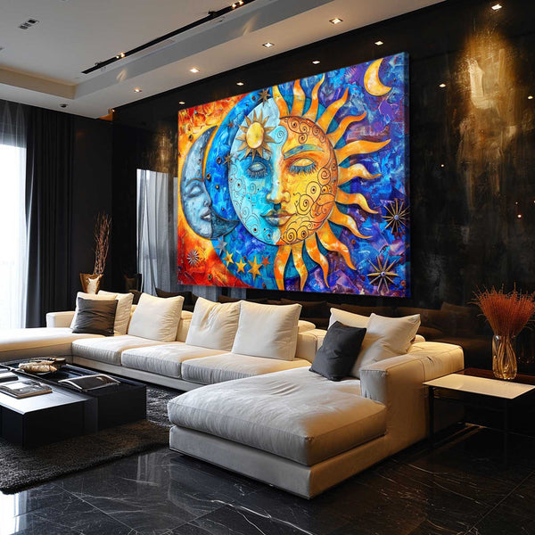 Sun Moon Canvas Art  | MusaArtGallery™