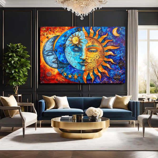 Sun Moon Canvas Art  | MusaArtGallery™