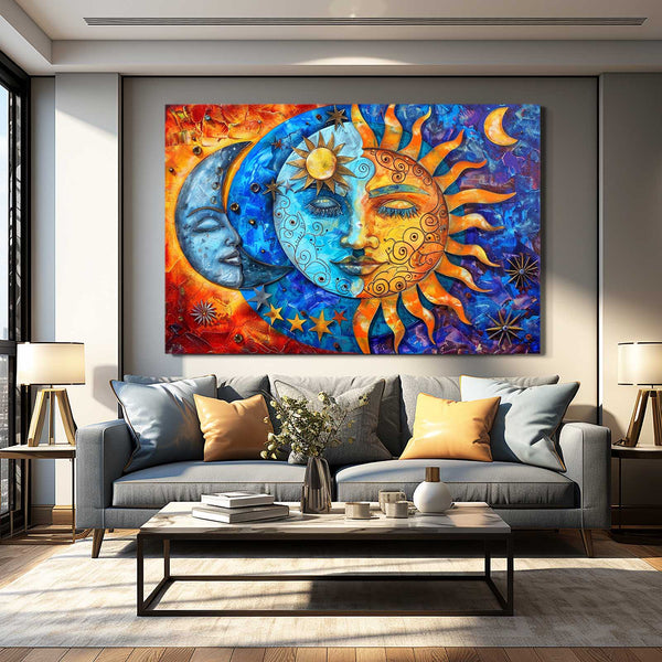 Sun Moon Canvas Art  | MusaArtGallery™