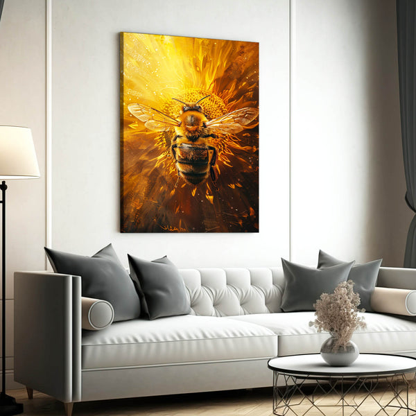 Sunburst Glow Bee Art | MusaArtGallery™