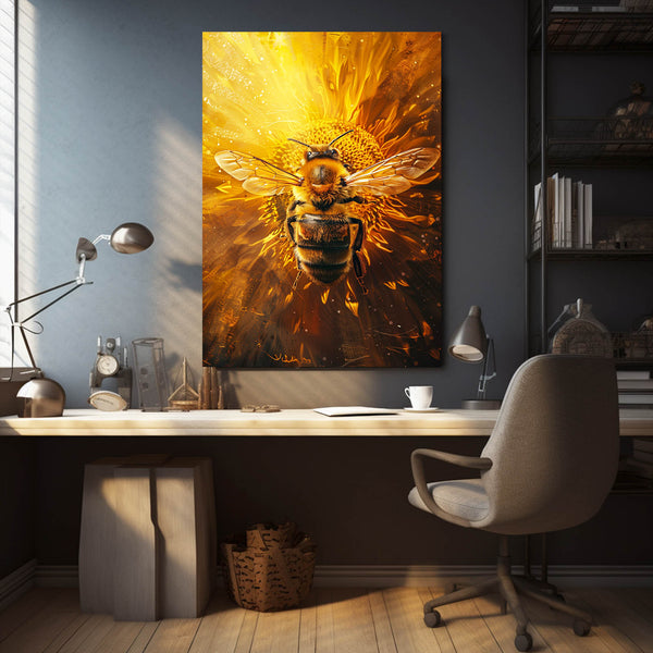 Sunburst Glow Bee Art | MusaArtGallery™