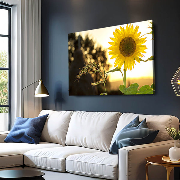 Sunflower Sunset Canvas Art  | MusaArtGallery™