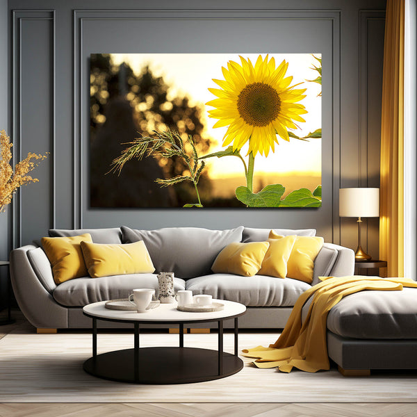 Sunflower Sunset Canvas Art  | MusaArtGallery™