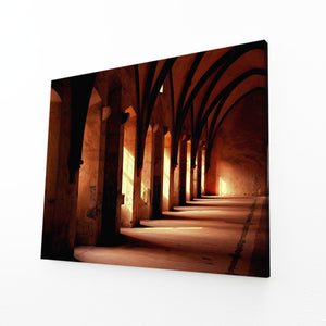 Sunlit Cloister Christian Wall Art | MusaArtGallery™