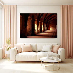 Sunlit Cloister Christian Wall Art | MusaArtGallery™