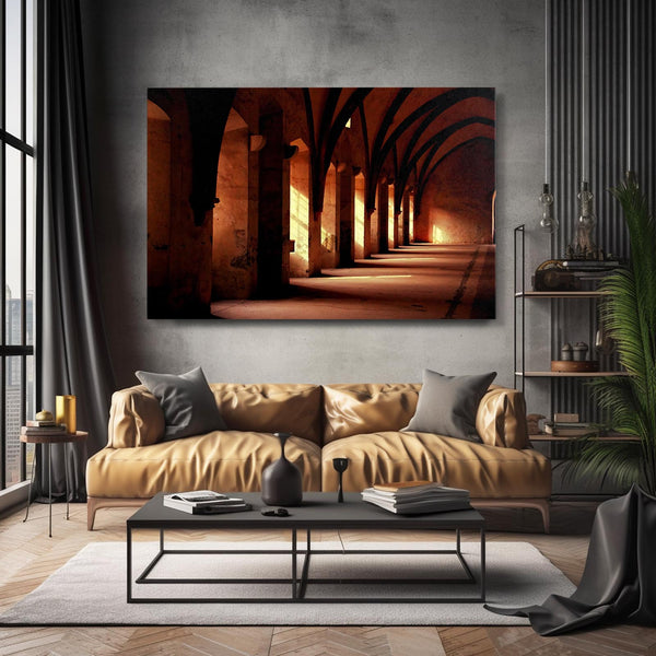 Sunlit Cloister Christian Wall Art | MusaArtGallery™