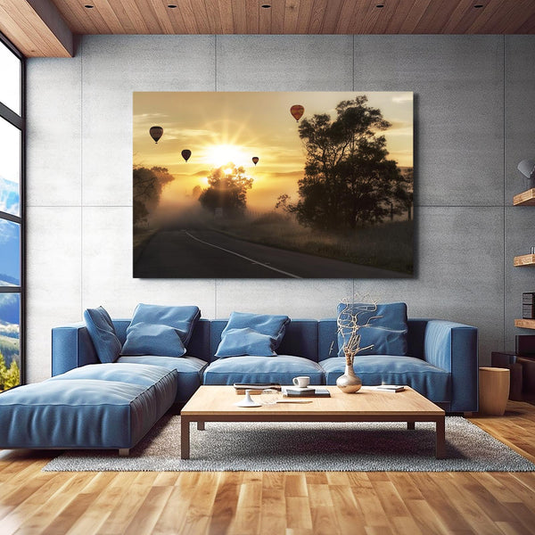 Sunrise Balloons Landscape Wall Art | MusaArtGallery™