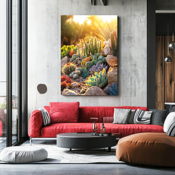 Sunrise Cactus Art Print