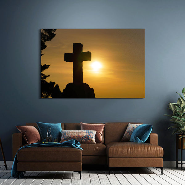 Sunrise Cross Christian Wall Art | MusaArtGallery™