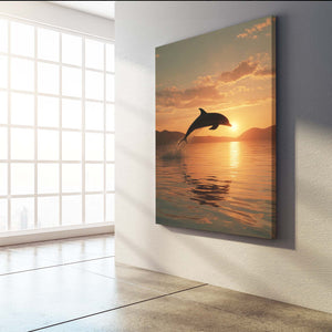 Sunrise Dolphin Art