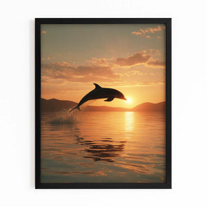 Sunrise Dolphin Art