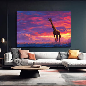 Sunrise Giraffe Wall Art