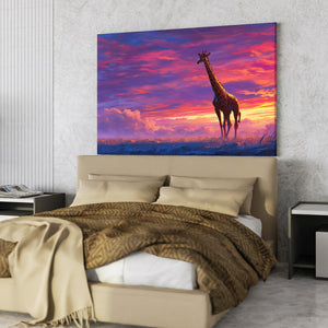 Sunrise Giraffe Wall Art