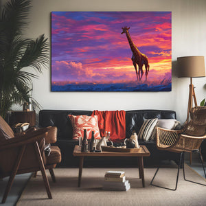 Sunrise Giraffe Wall Art