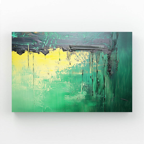 Sunrise Glow Green Abstract Art | MusaArtGallery™