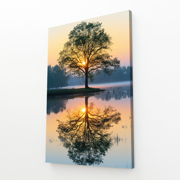 Sunrise Reflection Tree Art | MusaArtGallery™