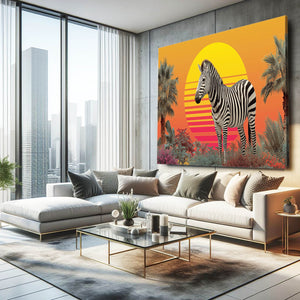 Sunrise Zebra Wall Art